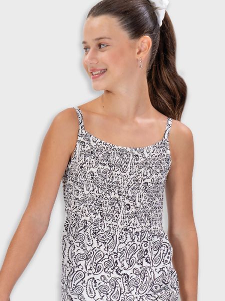 Ολόσωμο σορτς με έθνικ σχέδια και χρυσοκλωστή εκρού