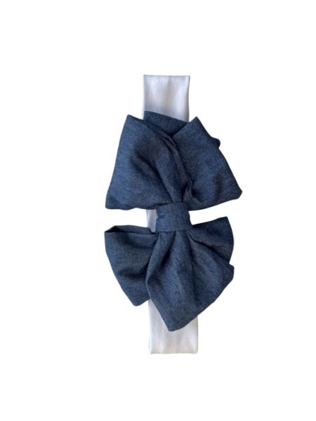 Κορδέλα με φιόγκο τζιν  μπλε