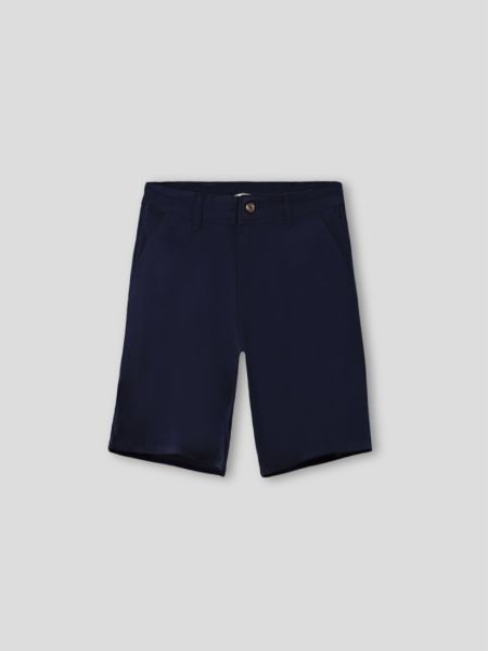 Βερμούδα chino μονόχρωμη μπλε