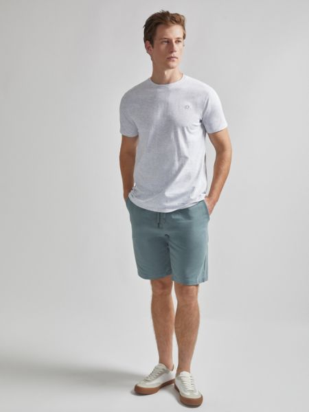 Βερμούδα βαμβακερή με λάστιχο και τσέπη μέντα