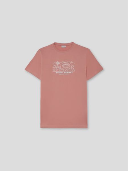 Μπλούζα κοντομάνικη με print street monkey ocean σάπιο μήλο