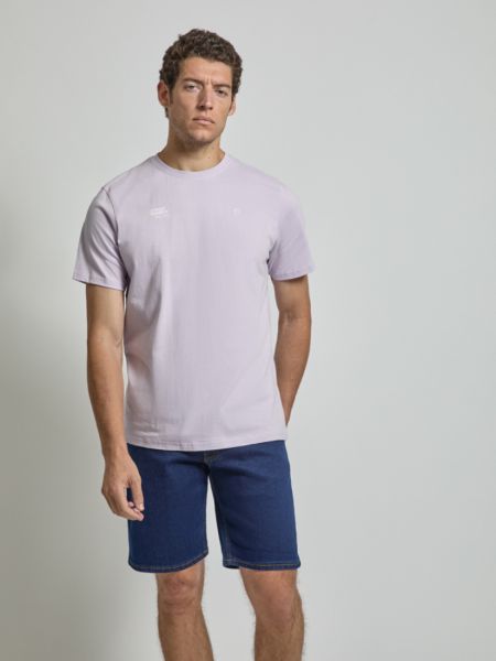 Μπλούζα κοντομάνικη με print keep nature wild λεβάντα