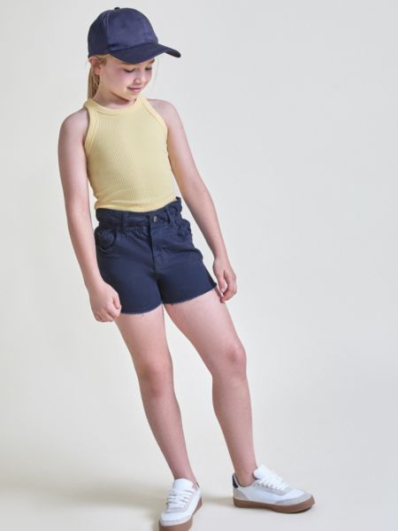 Μπλούζα αμάνικη ριπ μονόχρωμη κίτρινο