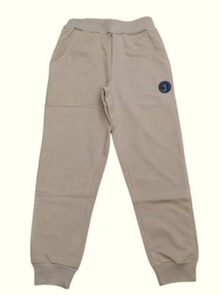 Παντελόνι μονόχρωμο βαμβακερό με τσέπες μπεζ