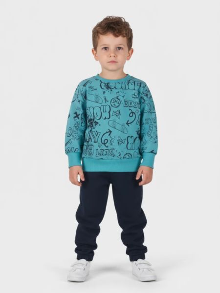 Σετ εποχιακό με print graffiti βεραμάν