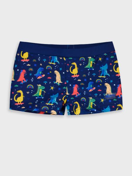 Μαγιό σορτς με print δεινόσαυροι μπλε