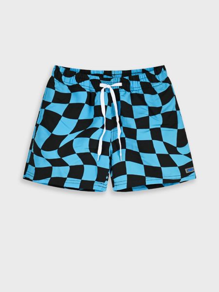 Μαγιό βερμούδα vans print μαύρο