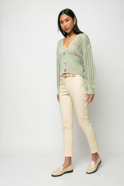 Παντελόνι καπαρντίνα με ζωνάκι κίτρινο