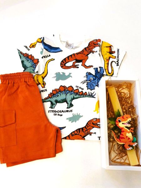 Χειροποίητη λαμπάδα δεινόσαυρος  πορτοκαλί