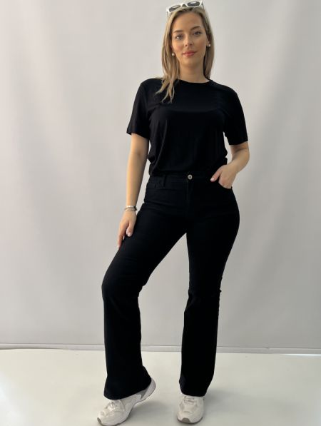 Jean καμπάνα ελαστικό μαύρο