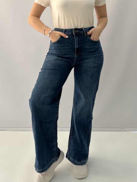 Παντελόνα jean oversized μπλε