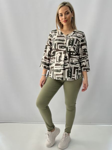 Παντελόνι καπαρτνίνα πεντάτσεπο χακί