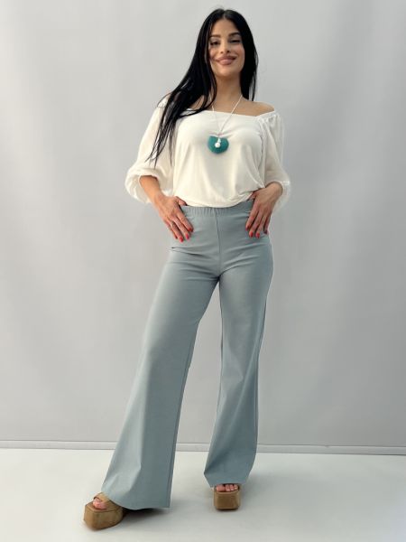 Παντελόνα flurry ελαστική με λάστιχο στη μέση μέντα