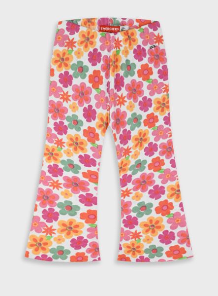 Παντελόνι ριπ καμπάνα print daisies ροζ