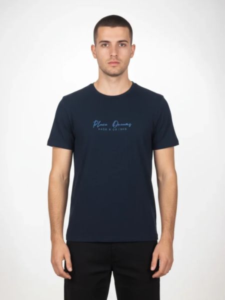 Μπλούζα κοντομάνικη με print place dreams μπλε