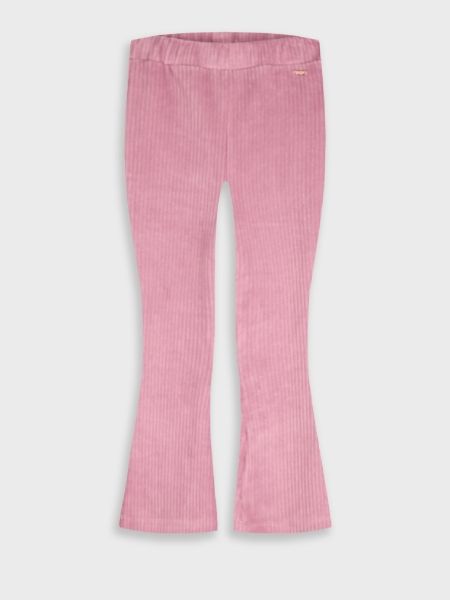 Παντελόνι βελουτέ κάμπανα μονόχρωμο pastel love dusty pink