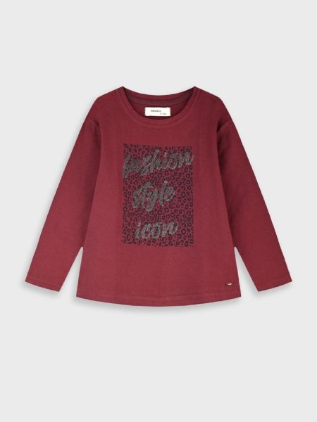 Μπλούζα μακρυμάνικη με glitter print fashion style icon cherry