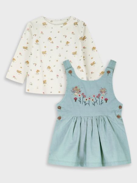 Σετ σαλοπέτα κοτλέ και μπλούζα της σειράς little fairy μέντα